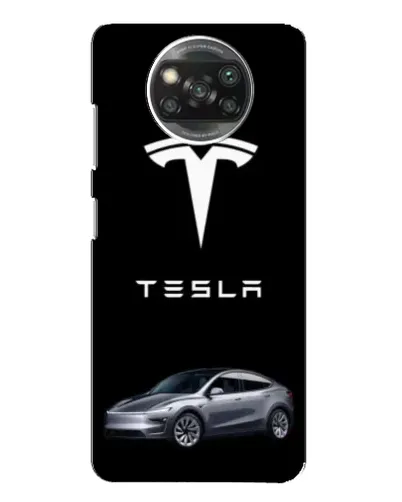 Чехол для Xiaomi POCO X3 с картинкой «Tesla Model Y»