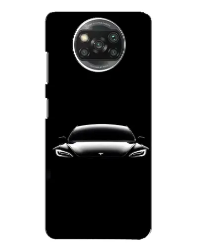 Чехол для Xiaomi POCO X3 с картинкой «Фары Tesla Night»