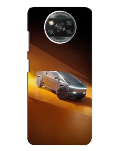 Чехол для Xiaomi POCO X3 с картинкой «Cybertruck в пустыне»