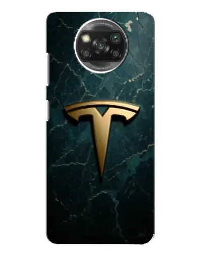 Чехол для Xiaomi POCO X3 с картинкой «Мраморная Tesla Gold»