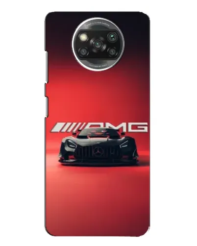 Чехол для Xiaomi POCO X3 с картинкой «Mercedes AMG — красная линия»