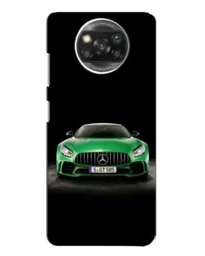 Чехол для Xiaomi POCO X3 с картинкой «Mercedes — неоновый лого»