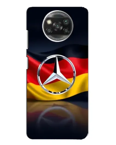 Чехол для Xiaomi POCO X3 с картинкой «Mercedes — флаг Германии»