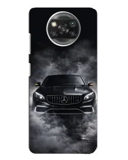 Чехол для Xiaomi POCO X3 с картинкой «Mercedes в дыму»