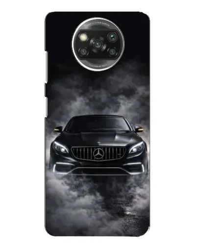 Чехол для Xiaomi POCO X3 с картинкой «Mercedes в дыму»