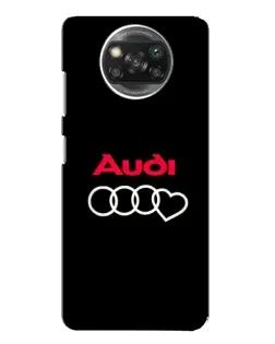 Чохол для Xiaomi POCO X3 з картинкою «Логотип Audi Heart»
