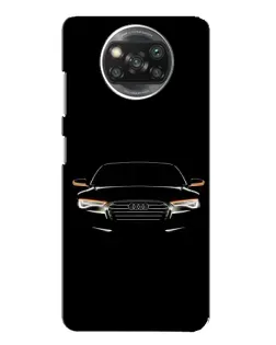 Чехол для Xiaomi POCO X3 с картинкой «Audi — ночной контур»
