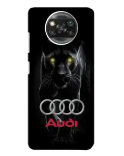 Чехол для Xiaomi POCO X3 с картинкой «Пантера и Audi»