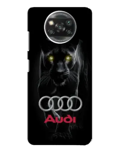 Чехол для Xiaomi POCO X3 с картинкой «Пантера и Audi»
