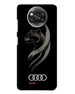 Чехол для Xiaomi POCO X3 с картинкой «Графика — пантера и Audi»