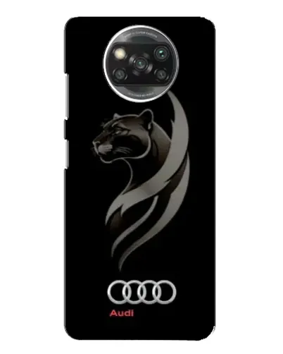 Чехол для Xiaomi POCO X3 с картинкой «Графика — пантера и Audi»