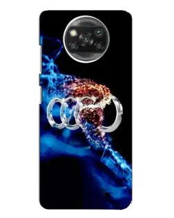 Чехол для Xiaomi POCO X3 с картинкой «Энергия лого Audi»