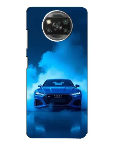Чехол для Xiaomi POCO X3 с картинкой «Audi — голубая энергия»