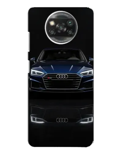 Чехол для Xiaomi POCO X3 с картинкой «Audi — ночное отражение»