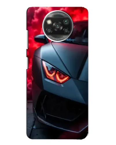 Чохол для Xiaomi POCO X3 з картинкою «Lamborghini червоне сяйво»