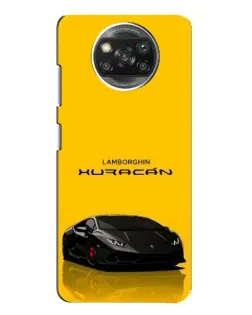 Чохол для Xiaomi POCO X3 з картинкою «Lamborghini Huracan чорний»
