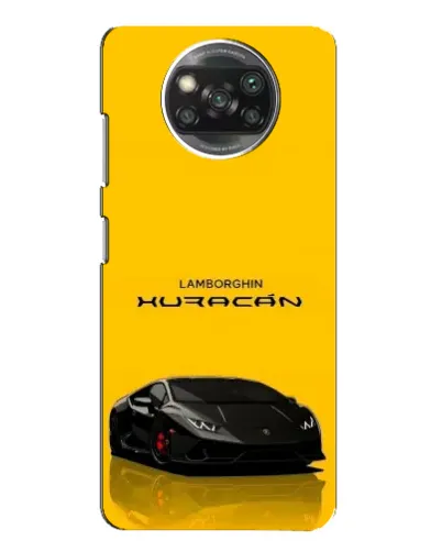 Чохол для Xiaomi POCO X3 з картинкою «Lamborghini Huracan чорний»