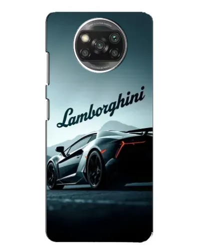 Чохол для Xiaomi POCO X3 з картинкою «Класичний Lamborghini надпис»