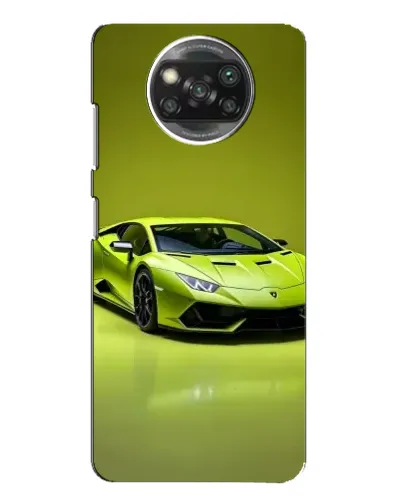 Чохол для Xiaomi POCO X3 з картинкою «Салатовий Lamborghini Huracan»
