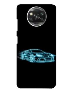 Чохол для Xiaomi POCO X3 з картинкою «Неоновий контур Lamborghini»