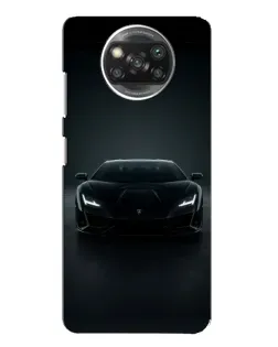 Чохол для Xiaomi POCO X3 з картинкою «Чорний Lamborghini Aventador»