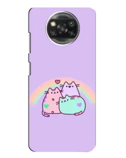 Чехол для Xiaomi POCO X3 с картинкой «Радужные Пушины»