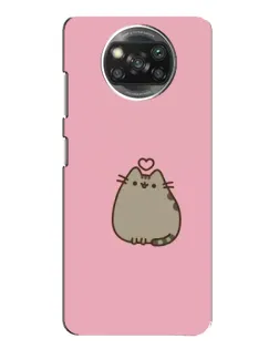 Чехол для Xiaomi POCO X3 с картинкой «Pusheen сердце»