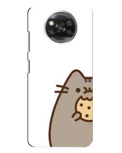 Чехол для Xiaomi POCO X3 с картинкой «Пушин с печеньем»