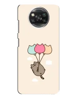 Чехол для Xiaomi POCO X3 с картинкой «Пушин на шариках»