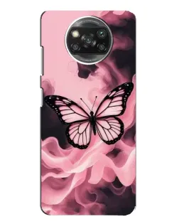 Чохол для Xiaomi POCO X3 з картинкою «Метелик у диму»