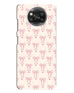 Чехол для Xiaomi POCO X3 с картинкой «Розовые бантики Coquette»