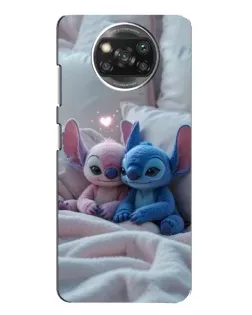 Чехол для Xiaomi POCO X3 с картинкой «Плюшевые Стич Ангел»