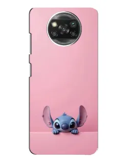 Чехол для Xiaomi POCO X3 с картинкой «Stitch выглядывает»