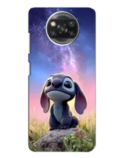 Чехол для Xiaomi POCO X3 с картинкой «Стич на рассвете»