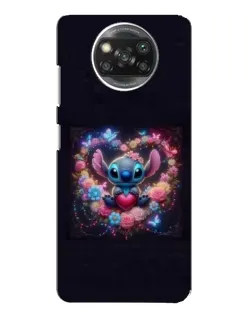 Чехол для Xiaomi POCO X3 с картинкой «Stitch в цветах»