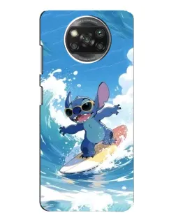 Чехол для Xiaomi POCO X3 с картинкой «Стич на волне»