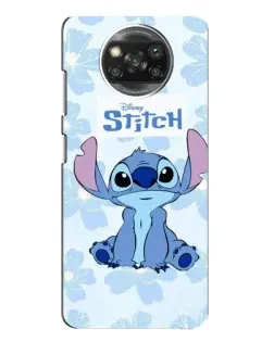 Чехол для Xiaomi POCO X3 с картинкой «Stitch среди цветов»