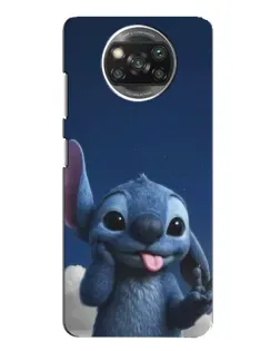 Чехол для Xiaomi POCO X3 с картинкой «Стич в облаках»