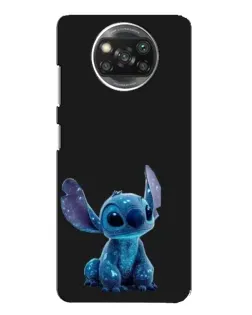 Чехол для Xiaomi POCO X3 с картинкой «Стич на черном»