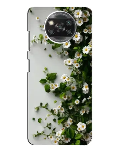 Чехол для Xiaomi POCO X3 с картинкой «Ветка мелких белых цветов» Чехол для Xiaomi POCO X3 с картинкой «Ветка мелких белых цветов»