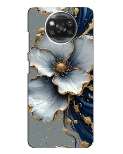 Чохол для Xiaomi POCO X3 з картинкою «Біла квітка та золотий флюїд» Чохол для Xiaomi POCO X3 з картинкою «Біла квітка та золотий флюїд»