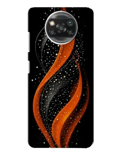 Чехол для Xiaomi POCO X3 с картинкой «Огненная звездная волна»