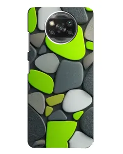 Чехол для Xiaomi POCO X3 с картинкой «Яркая неоновая галька»