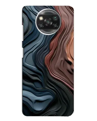 Чехол для Xiaomi POCO X3 с картинкой «Цветные волны каньона»