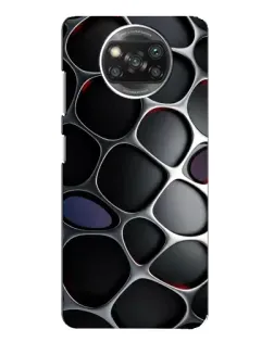 Чехол для Xiaomi POCO X3 с картинкой «Объемная темная решетка»