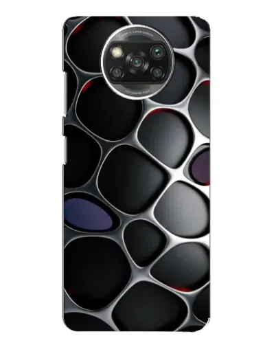 Чехол для Xiaomi POCO X3 с картинкой «Объемная темная решетка»