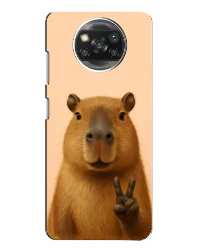 Чехол для Xiaomi POCO X3 с картинкой «Капибара виктория»