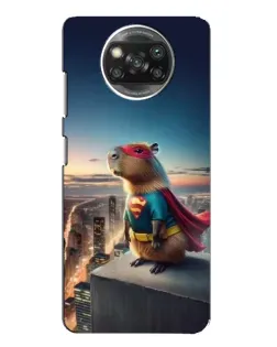 Чехол для Xiaomi POCO X3 с картинкой «Капи-мен супергерой»