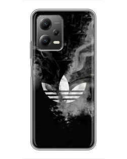 Чехол для Xiaomi POCO X5 (5G) с картинкой «Абстрактный дым Adidas»