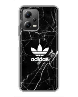 Чехол для Xiaomi POCO X5 (5G) с картинкой «Белый мрамор Adidas»